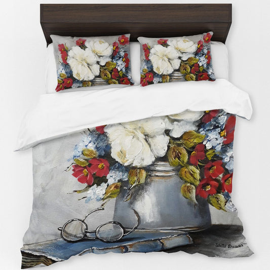 Reading Time By Stella Bruwer Duvet Cover Set
