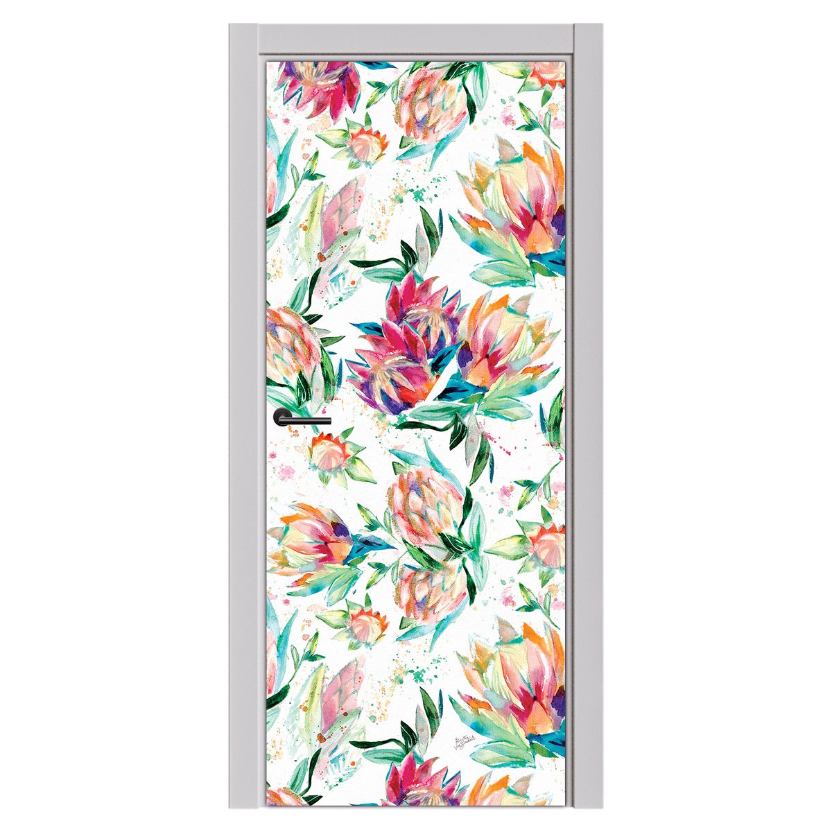 Decoupage - Many Proteas By Kristin Van Lieshout Door
