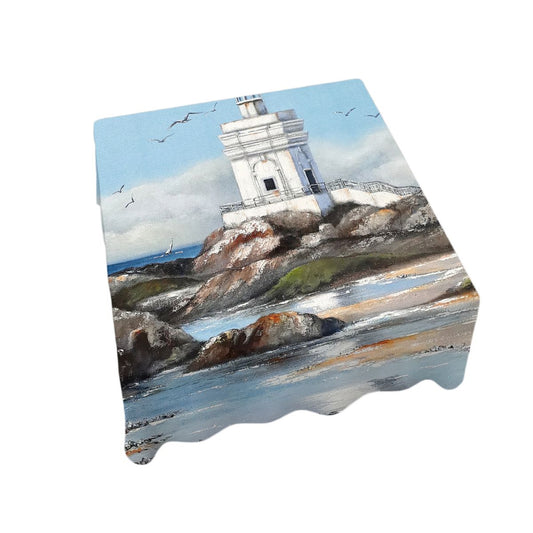 Blue Bell Tower By Stella Bruwer Square Tablecloth