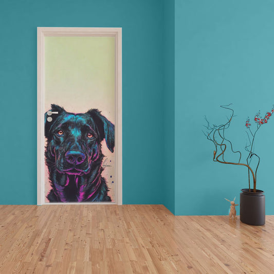 Decoupage - Galaxy Dog By Nathan Pieterse Door