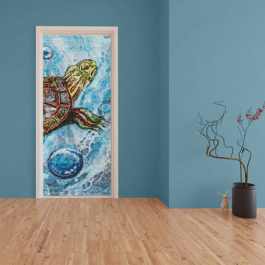 Decoupage - Turtle By Cherylin Louw Door