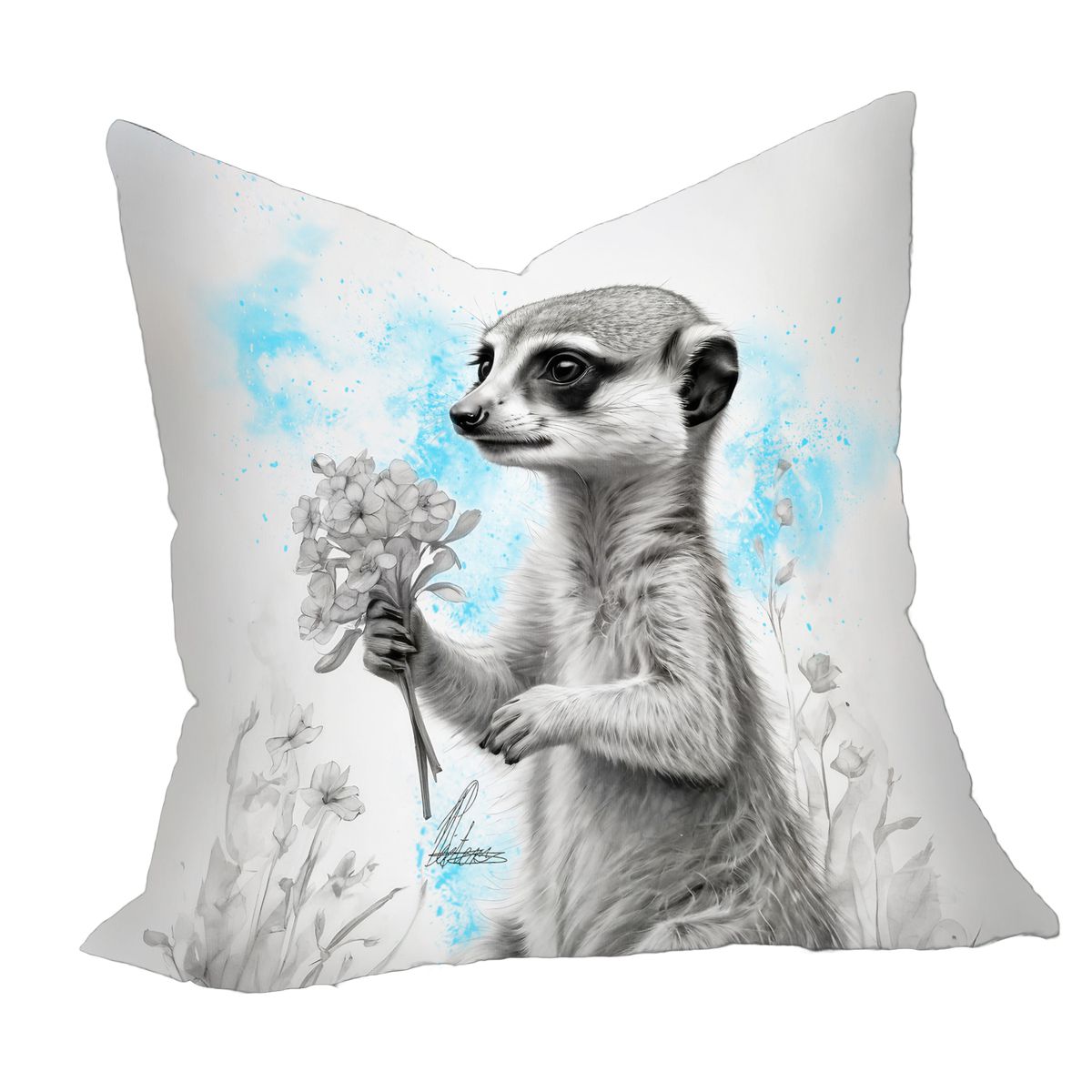 Blue Baby Meercat Luxury Scatter By Nathan Pieterse