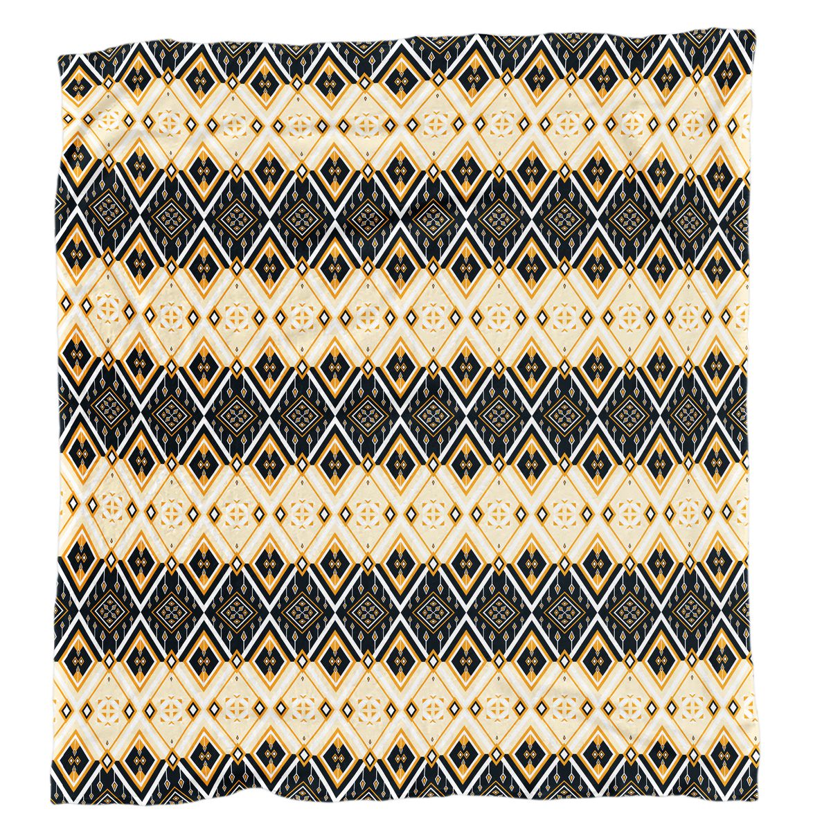 African Pattern Creamy Parfait Light Weight Fleece Blanket