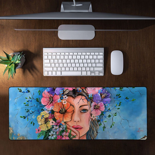 Flower Power By Lanie's Art Large Desk Pad