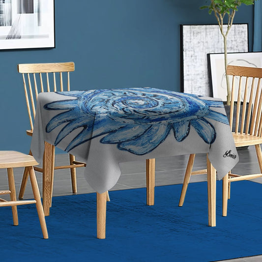 Blue Sea Shell By Yolande Smith Square Tablecloth