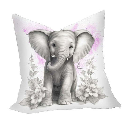 Pink Baby Elephant Luxury Scatter By Nathan Pieterse