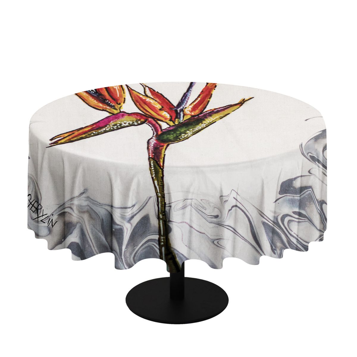 Strelitzia By Cherylin Louw Round Tablecloth