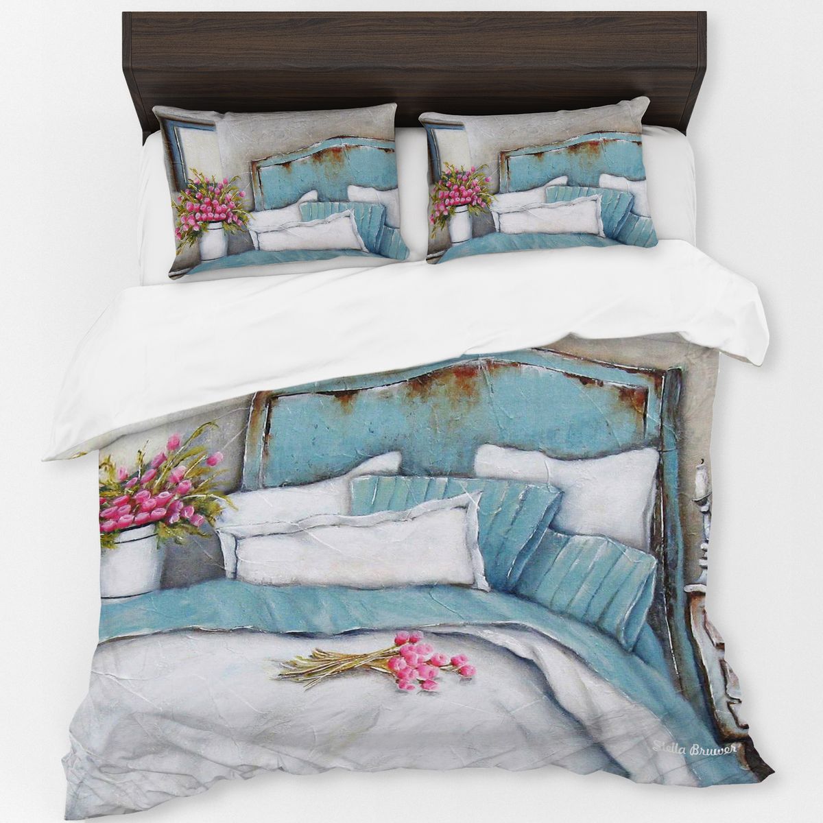 Flowers For You By Stella Bruwer Duvet Cover Set