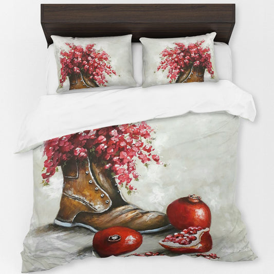 Flower Boot By Stella Bruwer Duvet Cover Set