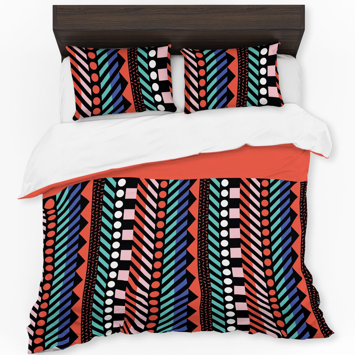 African Pattern Colourful Design Duvet Cover Set