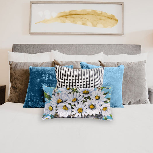 White Daisies By Stella Bruwer Oblong Luxury Scatter
