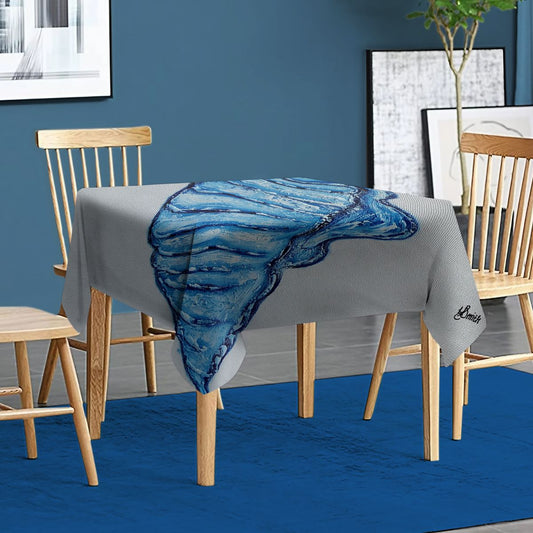 Blue Hermit Shell By Yolande Smith Square Tablecloth
