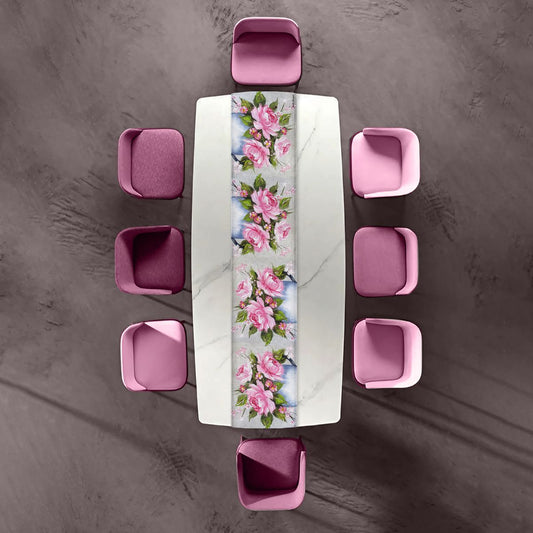 Pink Roses By Stella Bruwer Table Runner