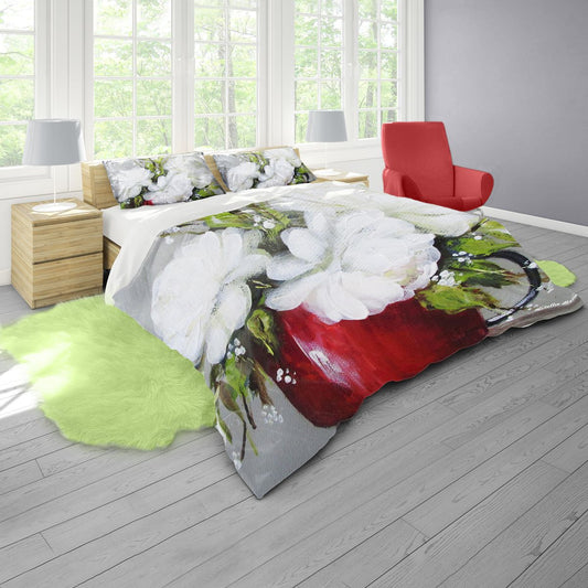 Red Pot By Stella Bruwer Duvet Cover Set