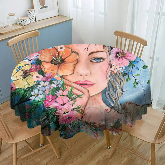 By Lanie's Art Round Tablecloth