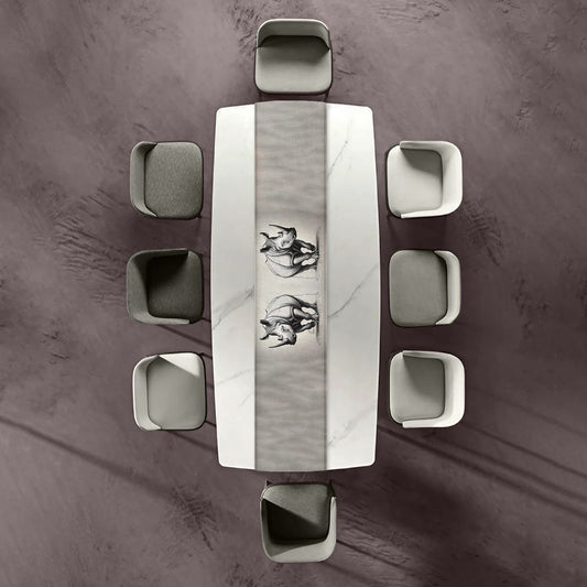 Rhino Unravelling By Nathan Pieterse Table Runner