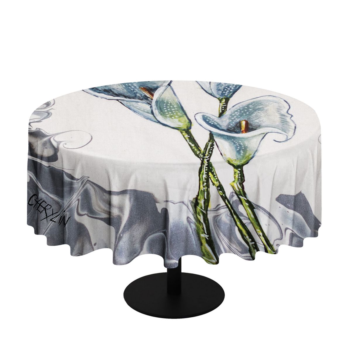 Arum Lily By Cherylin Louw Round Tablecloth