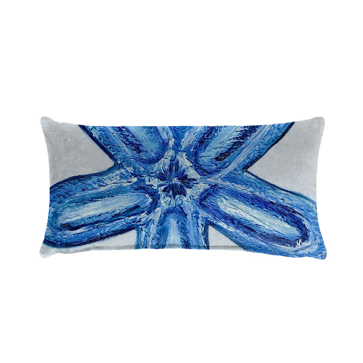Blue Sea Star By Yolande Smith Oblong Luxury Scatter
