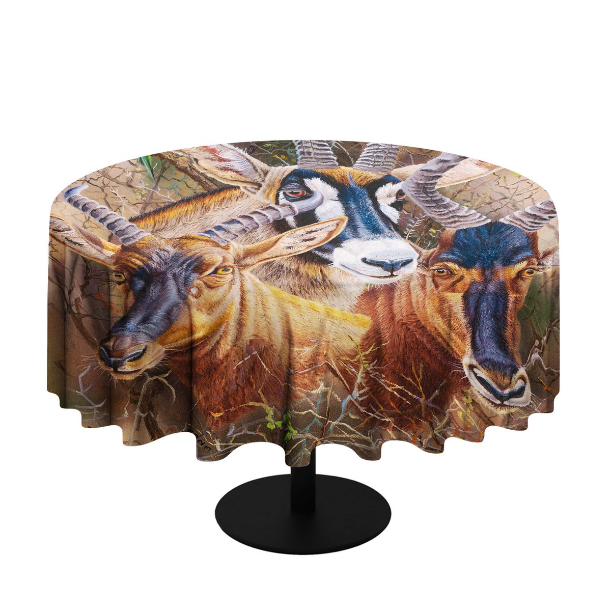 The Plains Roan By Delene Lambert Round Tablecloth
