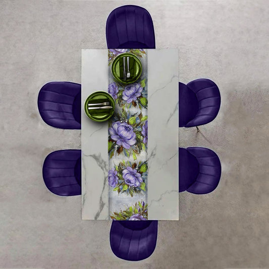 Purple Roses By Stella Bruwer Table Runner