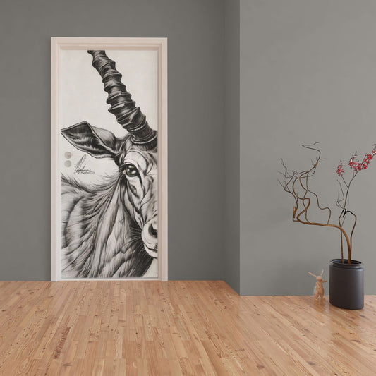 Decoupage - Kudu By Nathan Pieterse Door