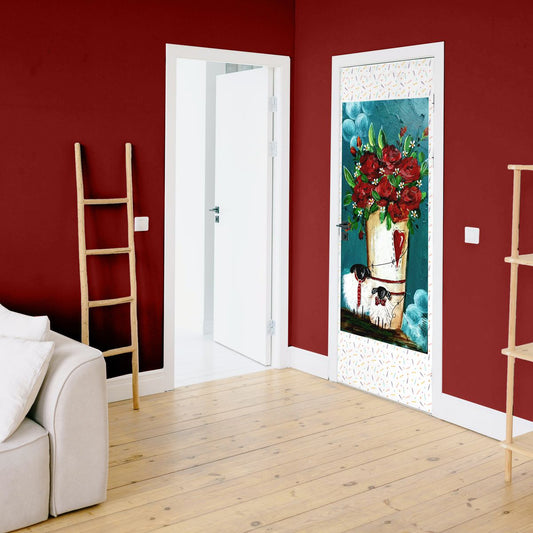 Decoupage - Red Flower Sheep By Lanie's Art Door